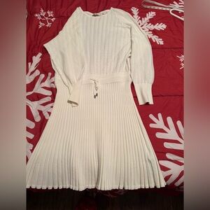 Ted Baker Ivory Knit Long Sleeve Dress